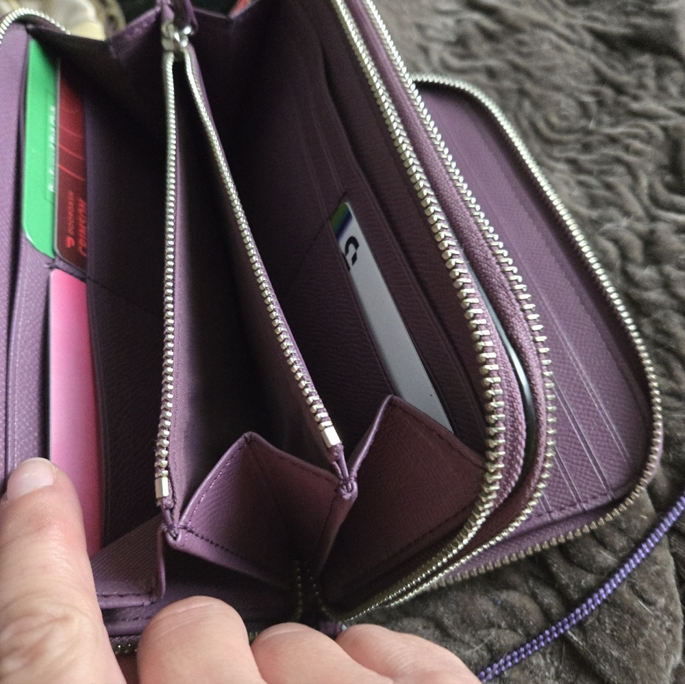 Coach Plum Leather Wallet - Picture 3 of 3